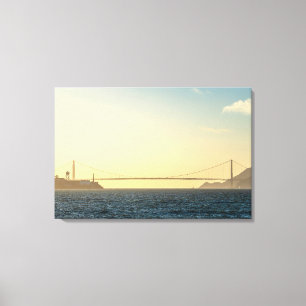Goldene Küstenbrücke Sonnenuntergang Leinwand Kuns