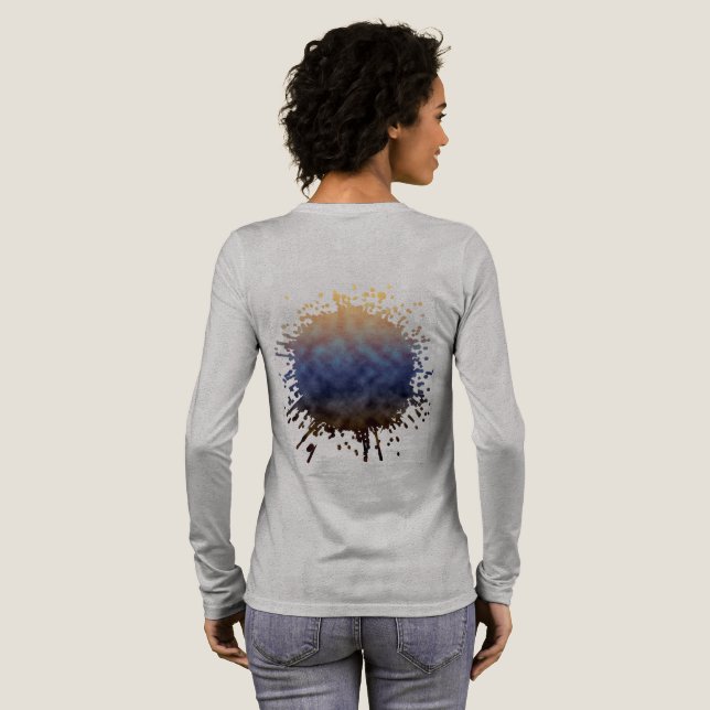 Goldene Küstenlinie Tri-Blend Shirt (Voller Rückseite)