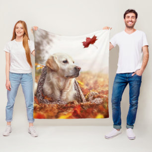 Goldene Labrador-Fleece-Decke Fleecedecke
