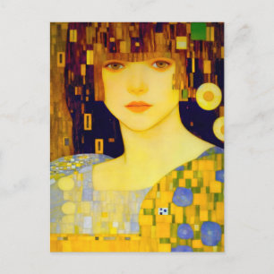 Goldene Lady of ART NOUVEAU Postkarte