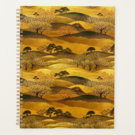 Goldene Landschaft Chiyogami Planer