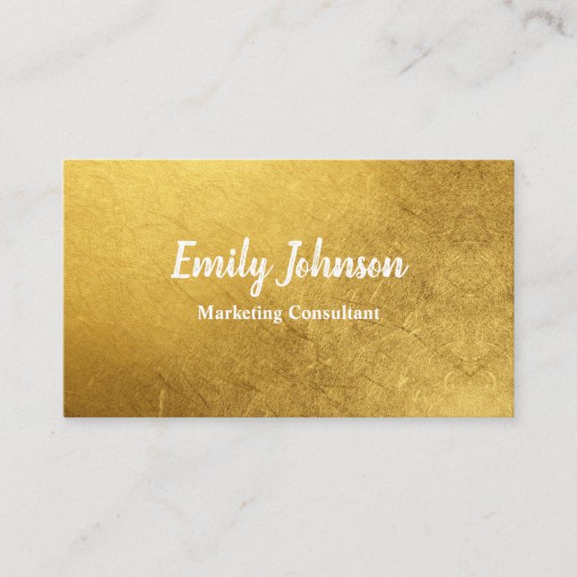 Goldene Leaf Style Solutions Business Card Visitenkarte (Vorderseite)