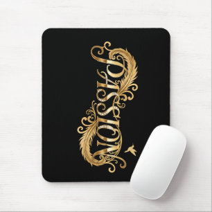 Goldene Leidenschaft – Luxus-Typografie Inspiriere Mousepad