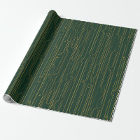 Goldene Leiterplatten-Geschenkpapier