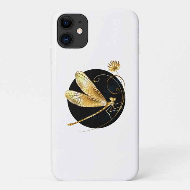 Goldene Libelle Case-Mate iPhone Hülle (Rückseite)