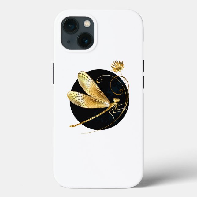 Goldene Libelle Case-Mate iPhone Hülle (Rückseite)