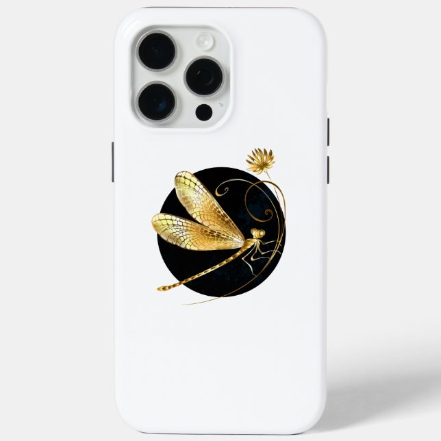 Goldene Libelle Case-Mate iPhone Hülle (Rückseite)