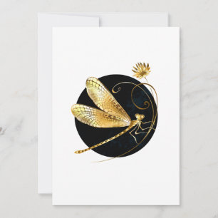 Goldene Libelle Dankeskarte
