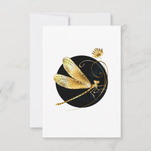Goldene Libelle Dankeskarte