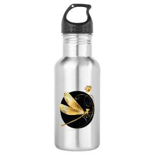 Goldene Libelle Edelstahlflasche