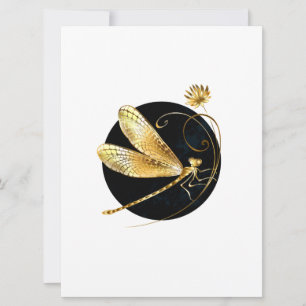 Goldene Libelle Feiertagskarte