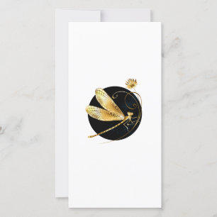 Goldene Libelle Feiertagskarte