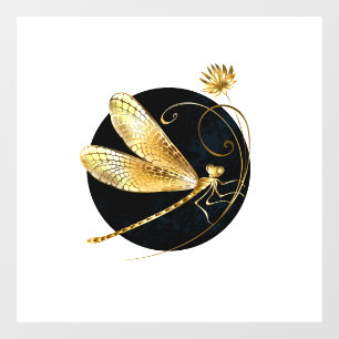 Goldene Libelle Fensteraufkleber