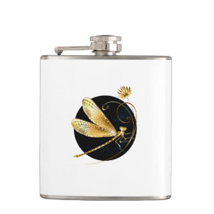 Goldene Libelle Flachmann