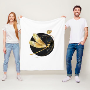 Goldene Libelle Fleecedecke