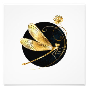 Goldene Libelle Fotodruck