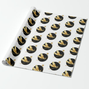 Goldene Libelle Geschenkpapier