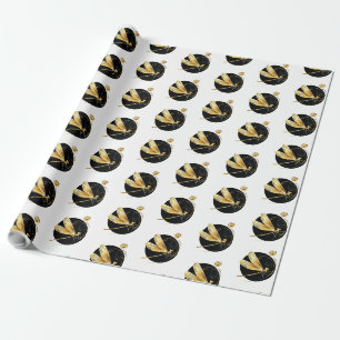 Goldene Libelle Geschenkpapier