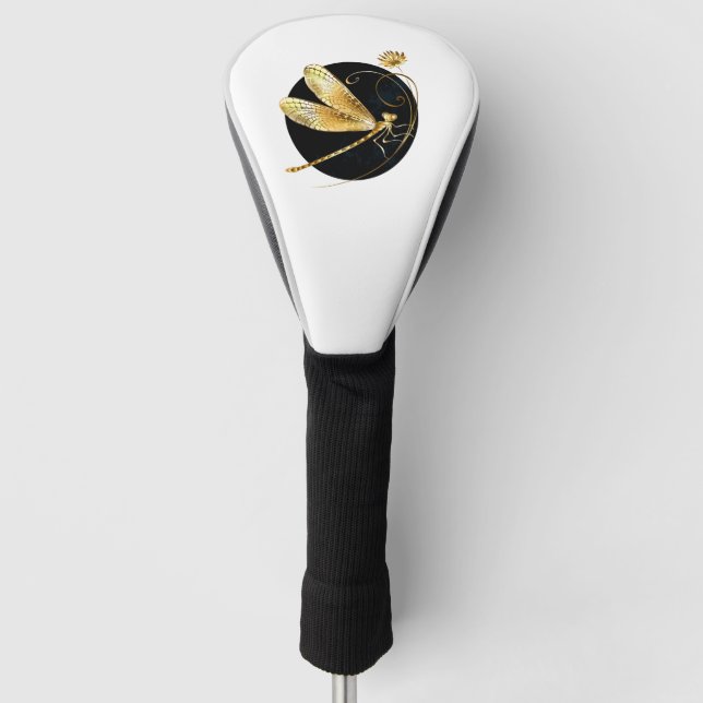 Goldene Libelle Golf Headcover (Vorderseite)