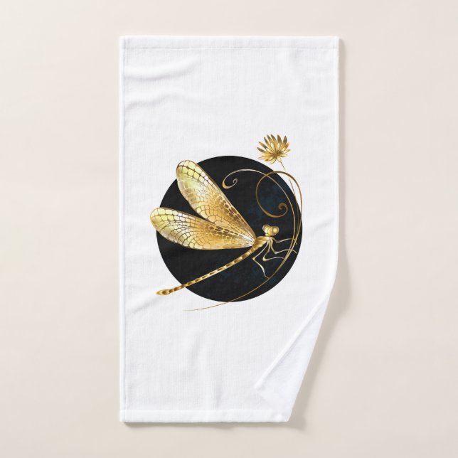 Goldene Libelle Handtuch (Handtuch)