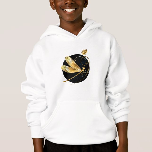 Goldene Libelle Hoodie (Vorderseite)