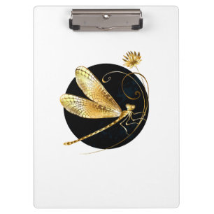 Goldene Libelle Klemmbrett