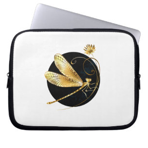 Goldene Libelle Laptopschutzhülle