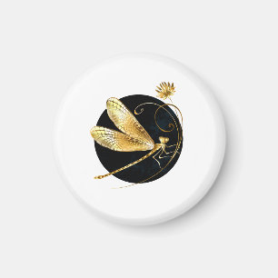 Goldene Libelle Magnet