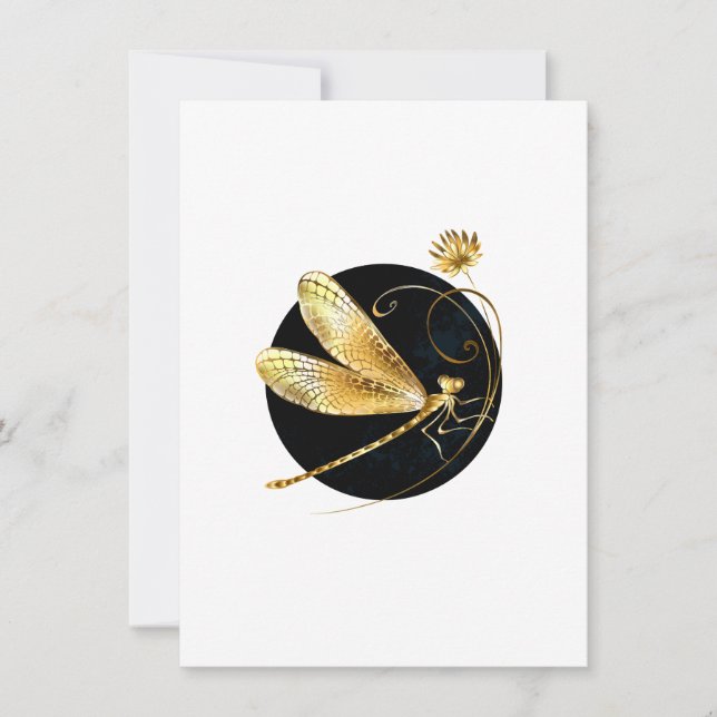 Goldene Libelle Mitteilungskarte (Vorderseite)