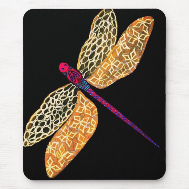 Goldene Libelle Mousepad (Vorne)
