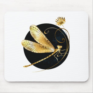 Goldene Libelle Mousepad
