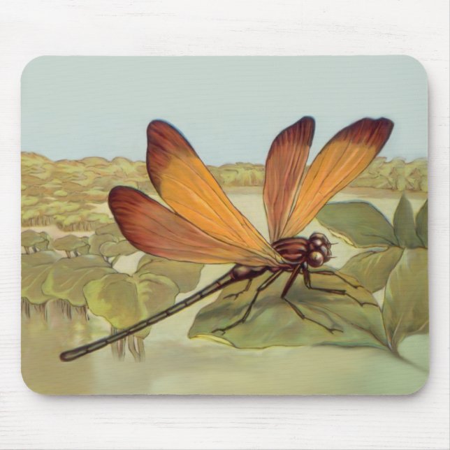 Goldene Libelle Mousepad (Vorne)