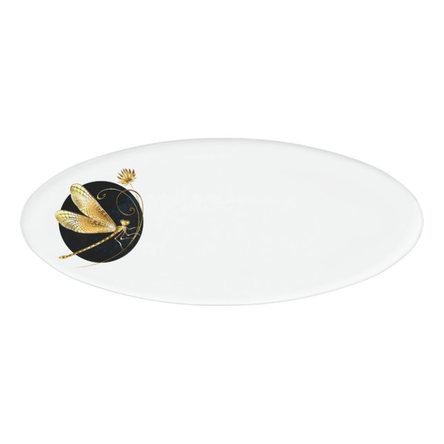 Goldene Libelle Namenschild (Vorderseite)