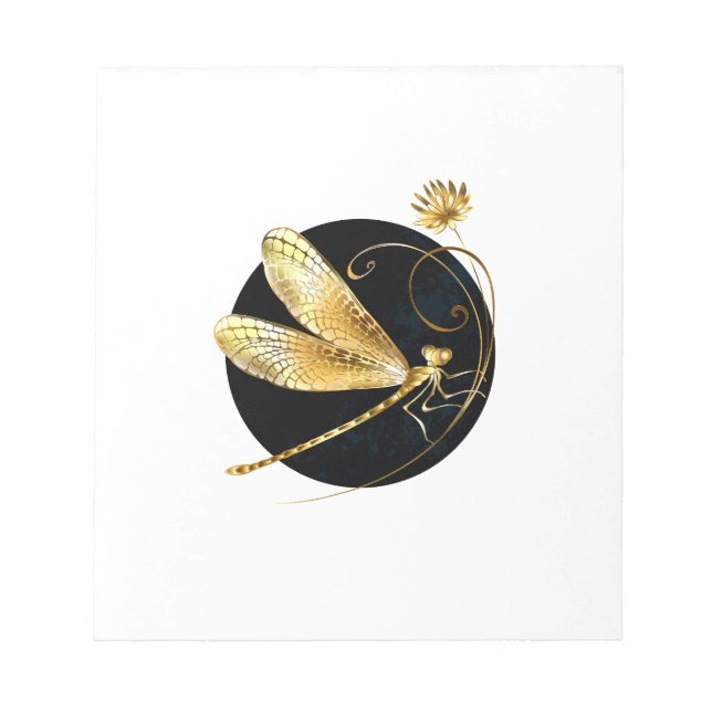 Goldene Libelle Notizblock (Vorderseite)