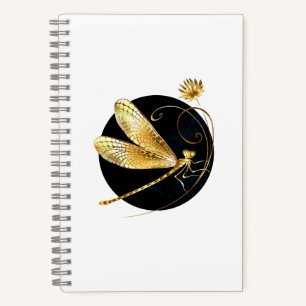 Goldene Libelle Notizbuch