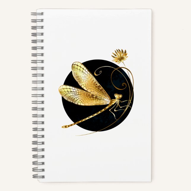 Goldene Libelle Notizbuch (Vorderseite)