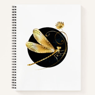 Goldene Libelle Notizbuch