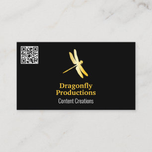 Goldene Libelle   QR Code Business Card Visitenkarte