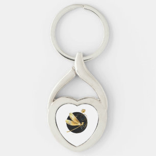 Goldene Libelle Schlüsselanhänger