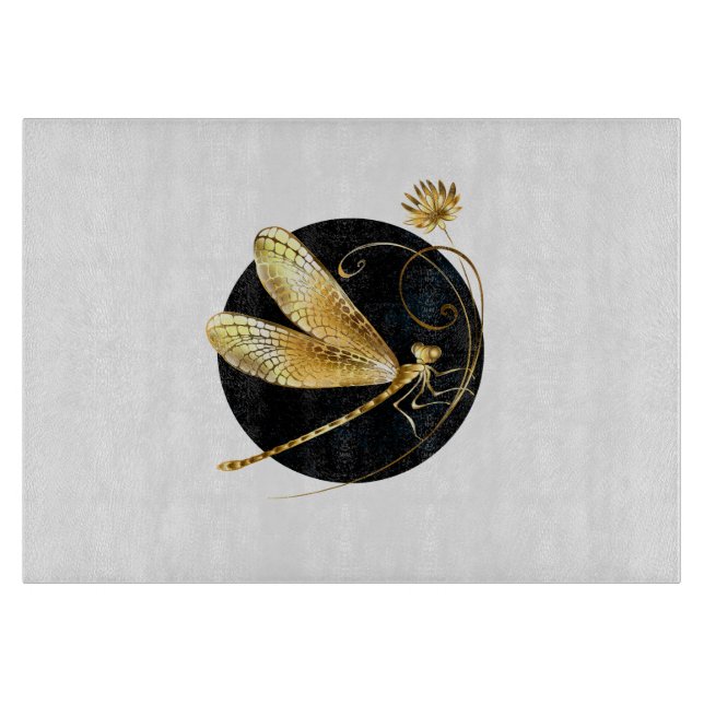 Goldene Libelle Schneidebrett (Vorderseite)