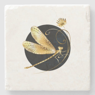 Goldene Libelle Steinuntersetzer