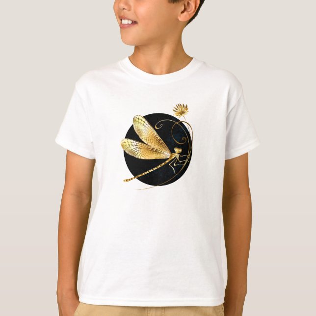 Goldene Libelle T-Shirt (Vorderseite)
