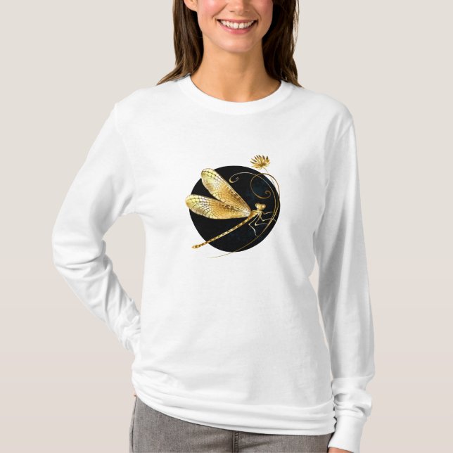 Goldene Libelle T-Shirt (Vorderseite)