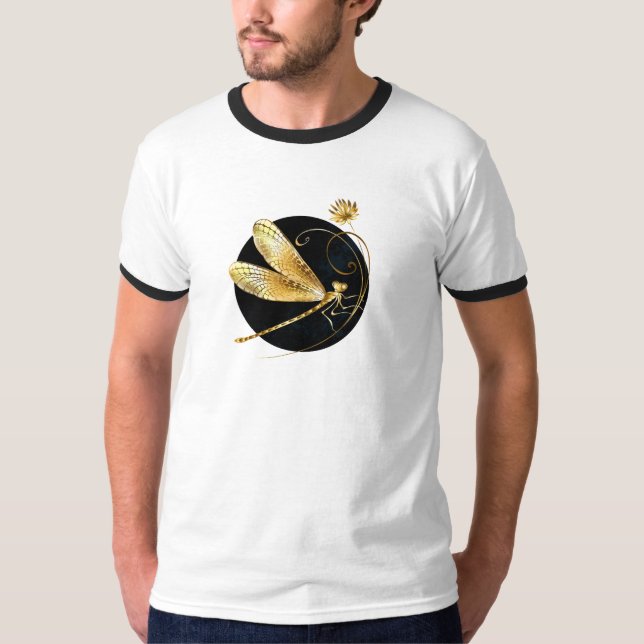 Goldene Libelle T-Shirt (Vorderseite)