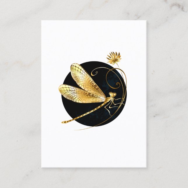 Goldene Libelle Telefonnummerkarte (Vorderseite)