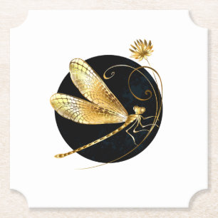 Goldene Libelle Untersetzer