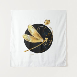 Goldene Libelle Wandteppich