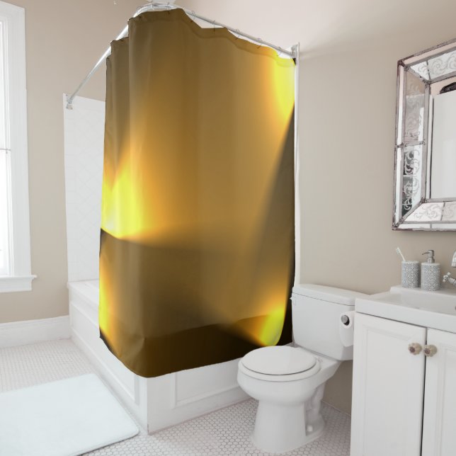 Goldene Lichter Duschvorhang (Beispiel)
