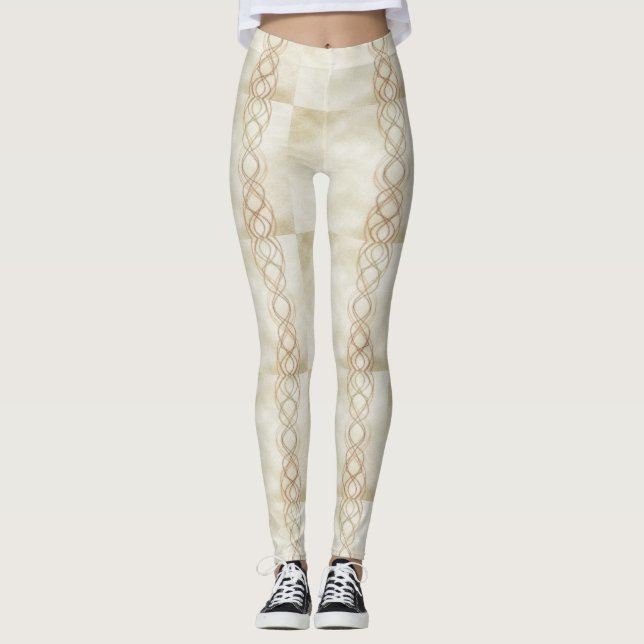 Goldene Lichter Leggings (Vorderseite)
