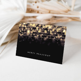 Goldene Lichter | Merci Beaucoup Dankeschön Karte